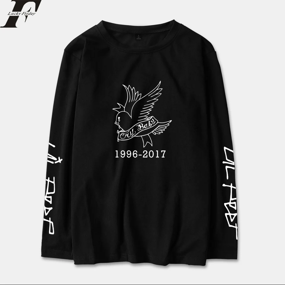 LUCKYFRIDAYF 2018 Lil Peep Rap Spring Long Sleeve T-Shirt Men/Women Cotton Print Casual Style Man Streetwear T-shirt Clothes LUCKYFRIDAYF 2018 Lil Peep Rap Spring Long Sleeve T-Shirt Men/Women Cotton Print Casual Style Man Streetwear T-shirt Clothes