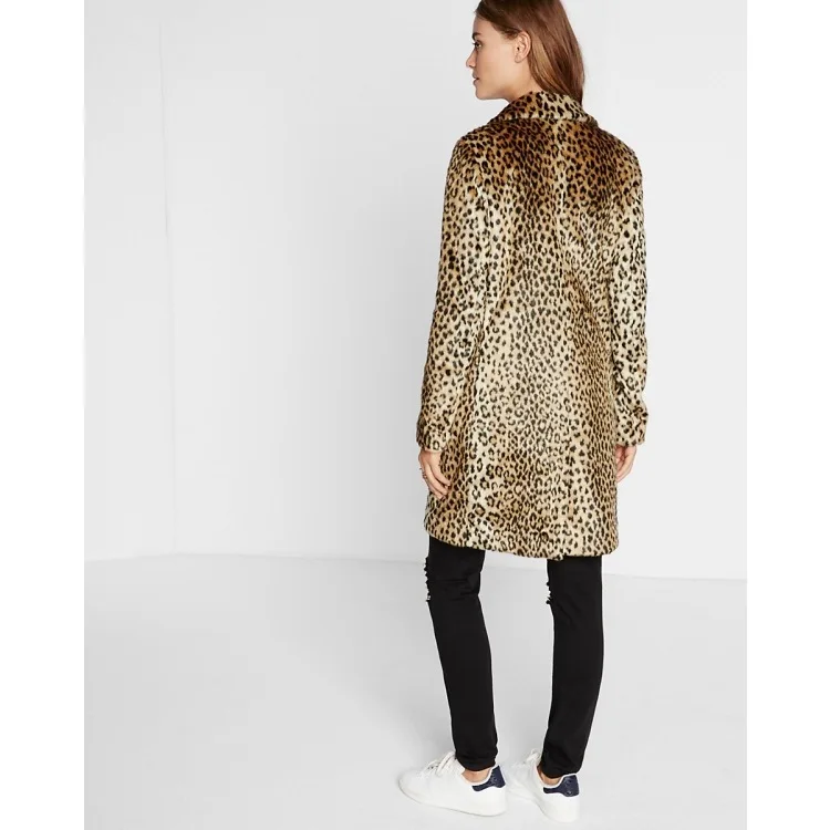 Женское меховое пальто с леопардовым принтом Осень зима 2020|fur coats jackets|coats leopardfur coat