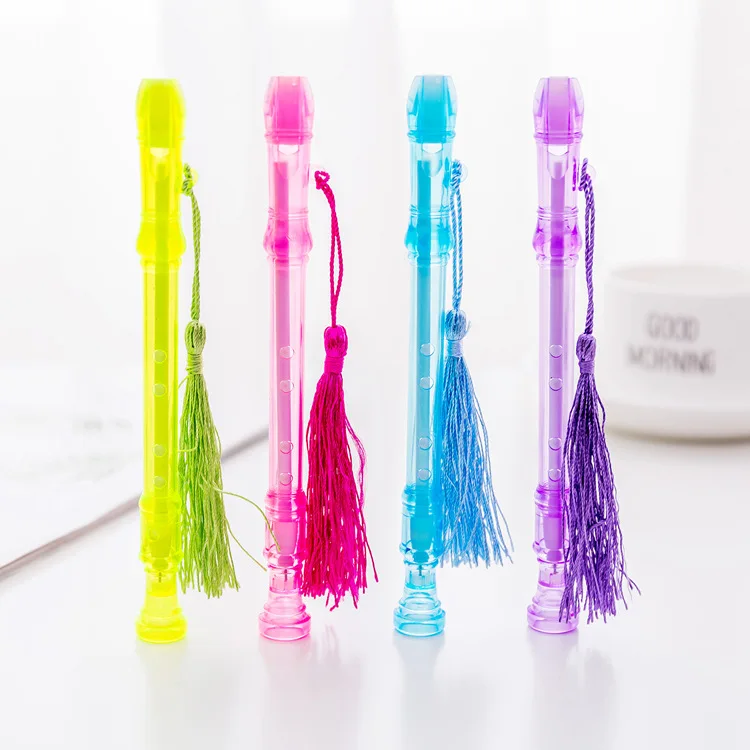 Creative flute modeling luminous pen holder neutral pens can whistle whistle pen, student reward small gift