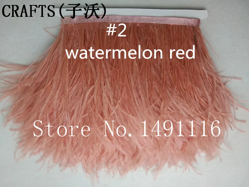 1 метр длинные качество страуса Обрезка волос Ткань боковая лента/ремень юбка/платье/костюм/ювелирные изделия 10-15 см - Цвет: watermelon red