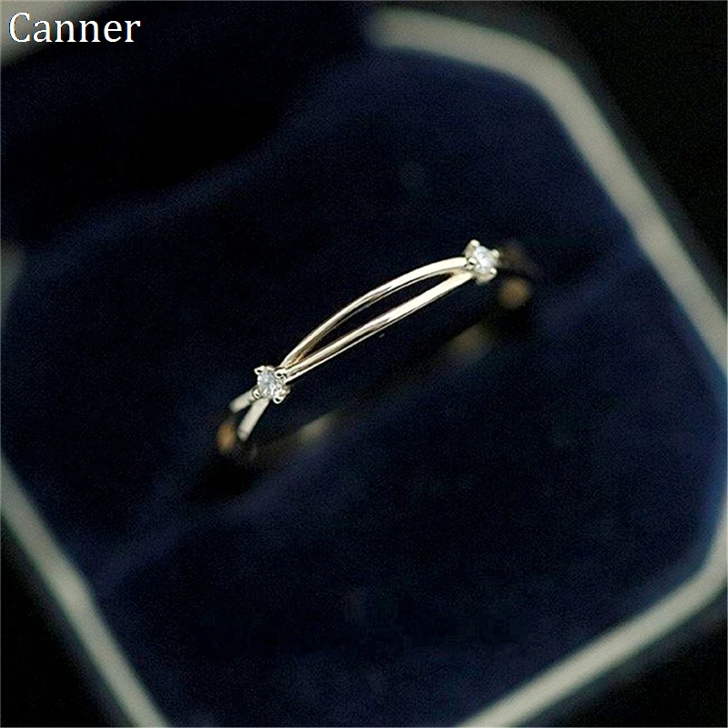 

Thin slim rose gold stacking knuckle ring set small finger MIDI finger ring simple design jewelry ring for women
