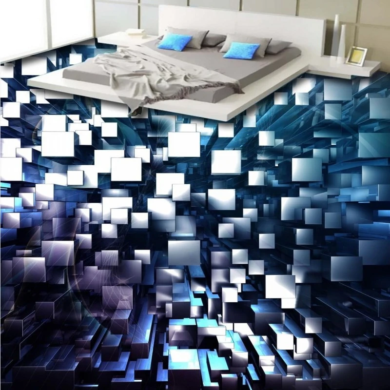 送料無料3d立体魔方陣床肥厚自己粘着ステレオ浴室ロビー壁紙壁画 Wallpaper Mural 3d Stereoscopicbathroom Wallpaper Murals Aliexpress