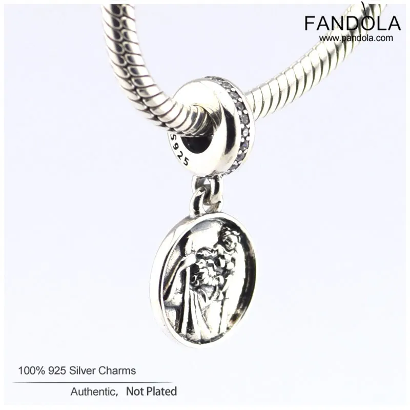 

Authentic 925 Sterling Silver Clear CZ Guardian of Travel Dangle Charm Beads for Jewelry Making Fit Original Charms Bracelet