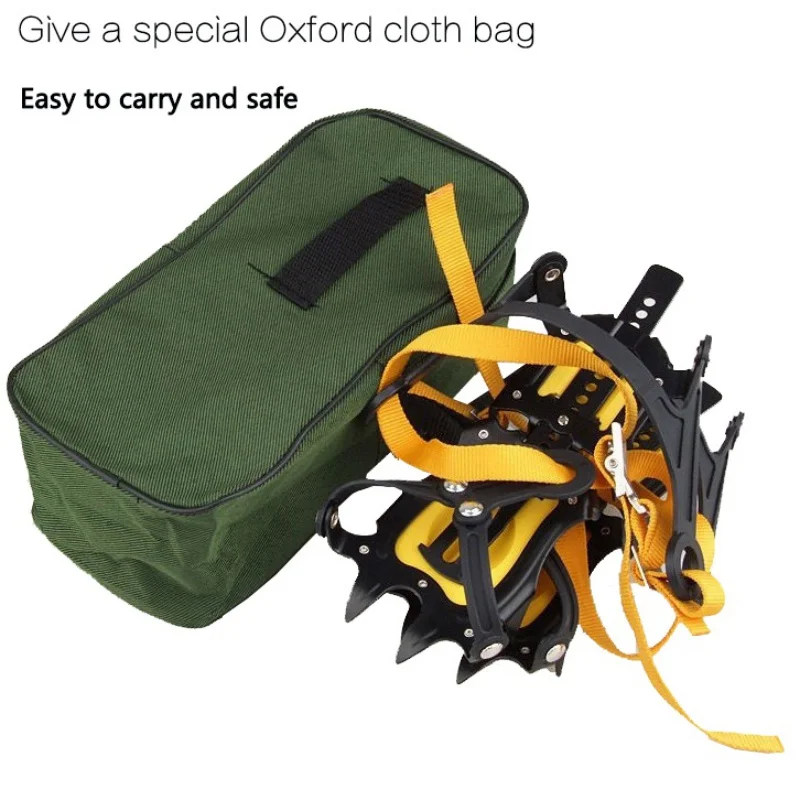 

Professional 10 Teeth Crampons Manganese Steel Anti-slip Ice Gripper Shoe Cover Sportswear Accessories For Climbing Skiing
