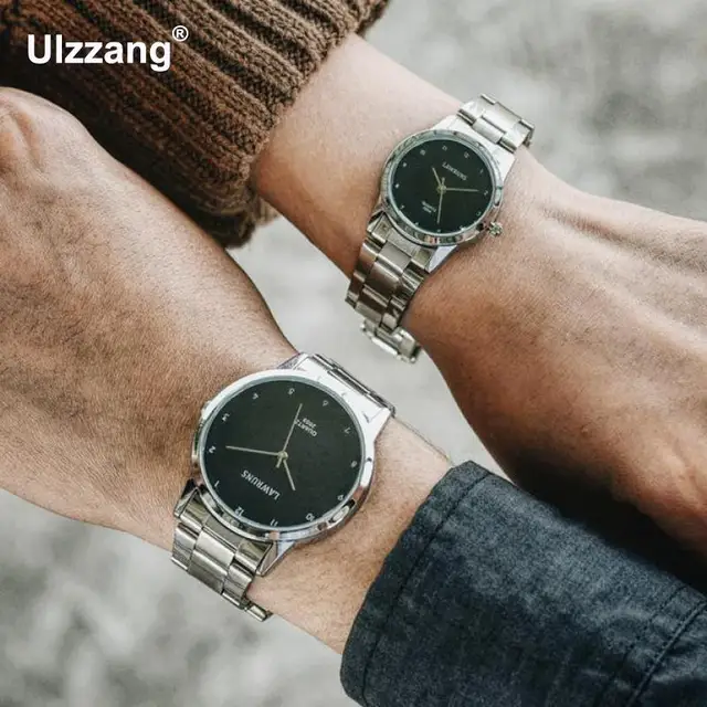 Fashion Unique Men Women Quartz Watches Cool Full Stainless Steel Couples Lovers Fashion Unique Men Women Quartz Watches Cool Full Stainless Steel Couples Lovers