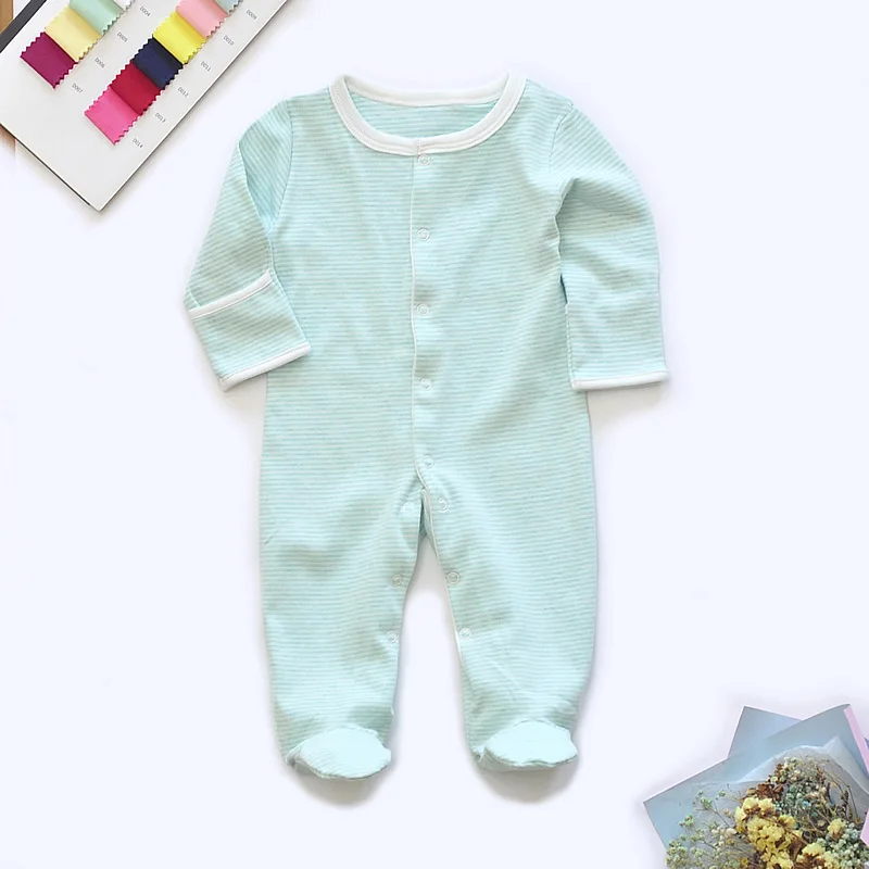 Хлопковая пижама с лапками унисекс для малышей, одежда для маленьких мальчиков и девочек 0-12 месяцев