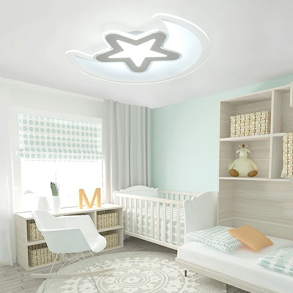 

Moon Creative LED Ceiling Lights For Bedroom Kids room dimmable lustre led Lighting Ceiling Modern Indoor Lamp