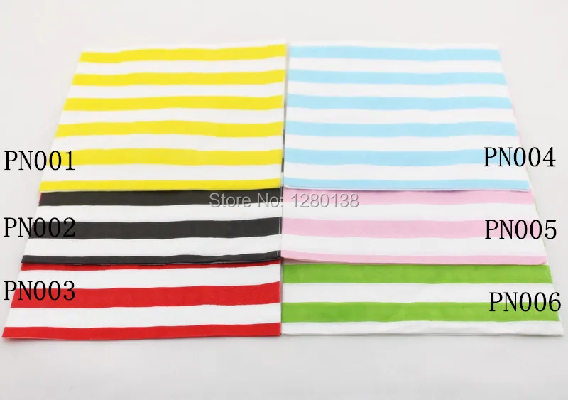 striped paper napkin Color chat