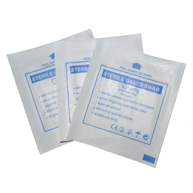 Buy (5*5cm 8P,10pcs/lot)sterile gauze swabs/sterile