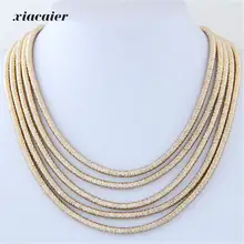 Xiacaier, колье-чокер для женщин, многослойное простое Макси массивное ожерелье, колье для женщин, чокер, ювелирное изделие