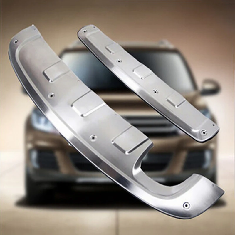 

Fit For Vw Volkswagen Tiguan 2013-2016 Front + Rear Bumper Diffuser Bumpers Lip Protector Guard skid plate Stainless steel 2PCS