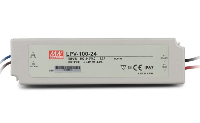 

Original MEAN WELL 100W Single Output Constant Voltage LED Driver Switching Power Supply LPV-100