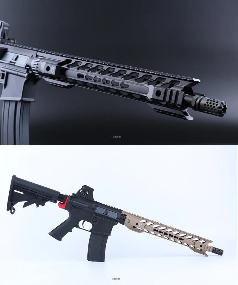 12 14 дюймов MLOK Keymod трубчатое цевье Super Slim Ar 15 Handguard Quad Rail для M4 M16 Airsoft