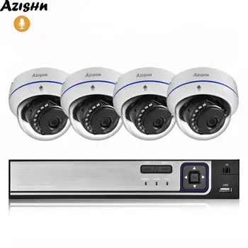 

AZISHN 4CH 5MP POE NVR Security System 5MP 4MP 2MP H.265 Audio Record IP Cam IR Night Vision Onvif CCTV Video Surveillance Kit