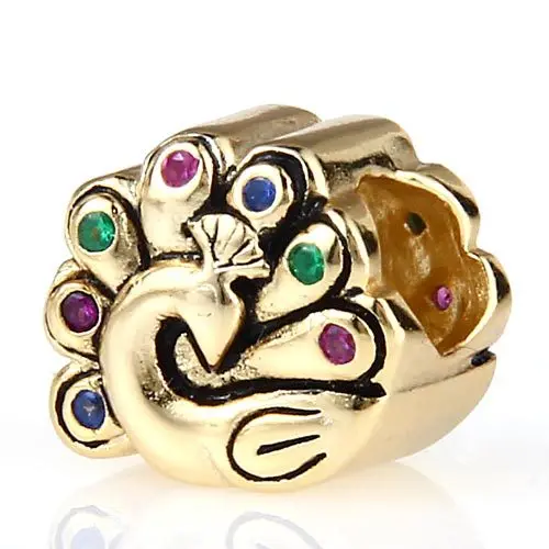 New DIY Gold Phoenix Charms Original 100 Authentic 925 Sterling Silver