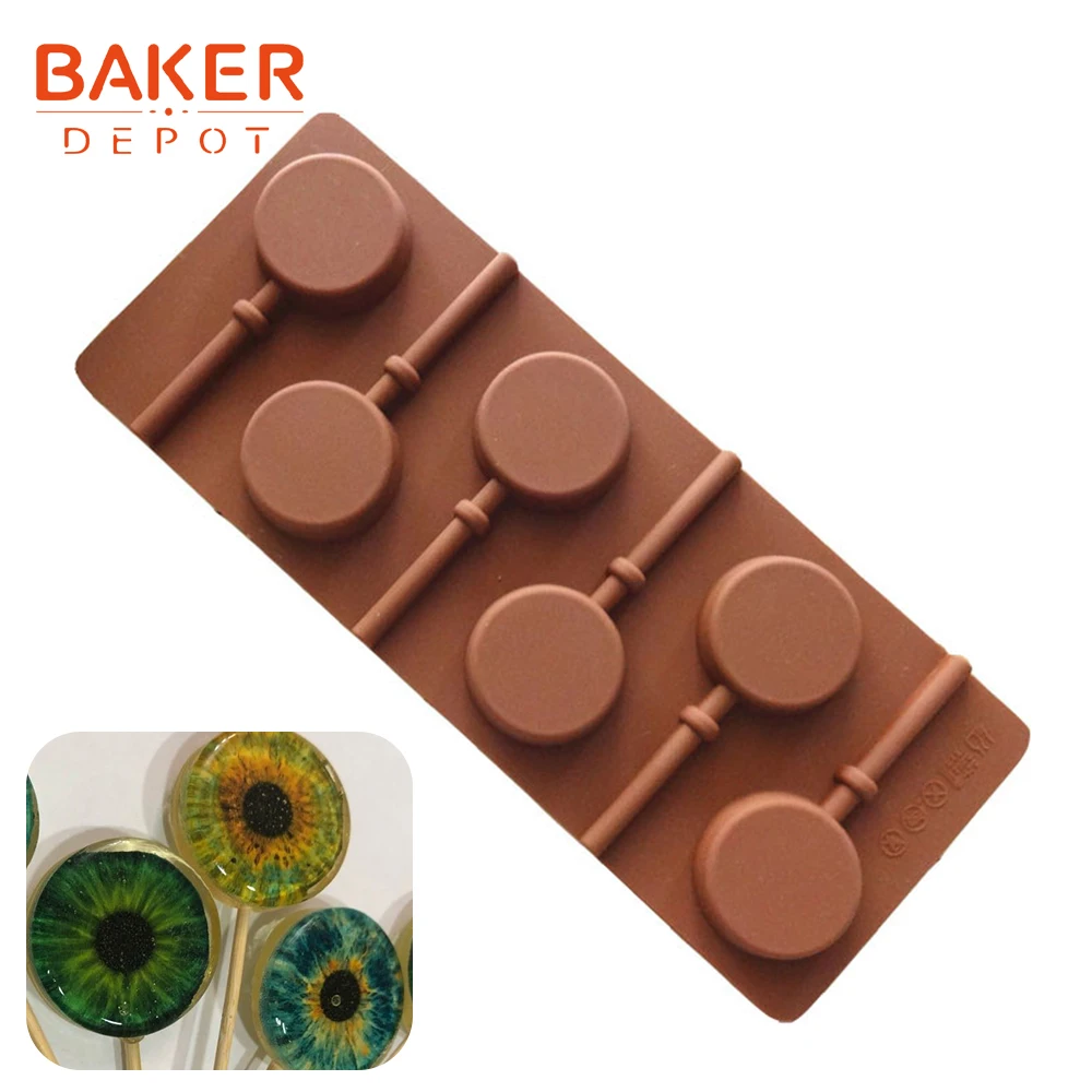 BAKER DEPOT, силиконовая форма для леденцов, для конфет, шоколада, круглая форма для выпечки тортов, форма для украшения, форма для выпечки, инструмент, медведь, формы для леденцов - Цвет: CDY-047