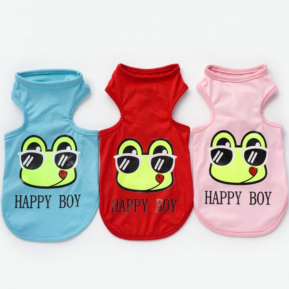 New Spring Summer Dog Clothes Pink Pet Puppy Cats Vest T shirt 100Cotton Large Or Small Dogs
