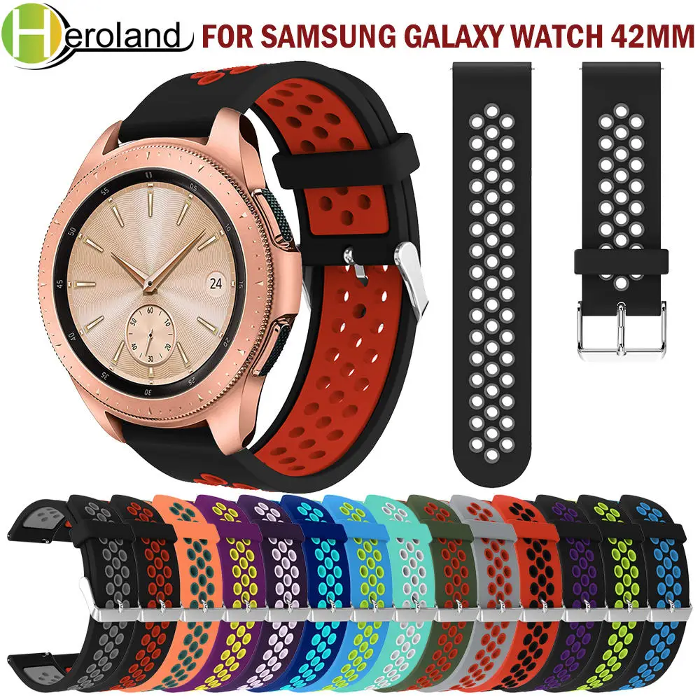Ремешок силиконовый для Samsung Galaxy Watch 42 мм новинка 2018 спортивный сменный Браслет
