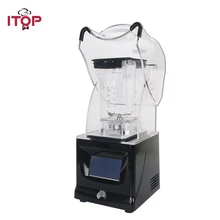 ITOP Professional Blender Touchpad Smoothies Blender Commercial Food Mixer Juicer With Sound Cover Ice Crushing Maker itop commercial professional juicer ice crusher blender multifunctional kitchen appliance food mixer
