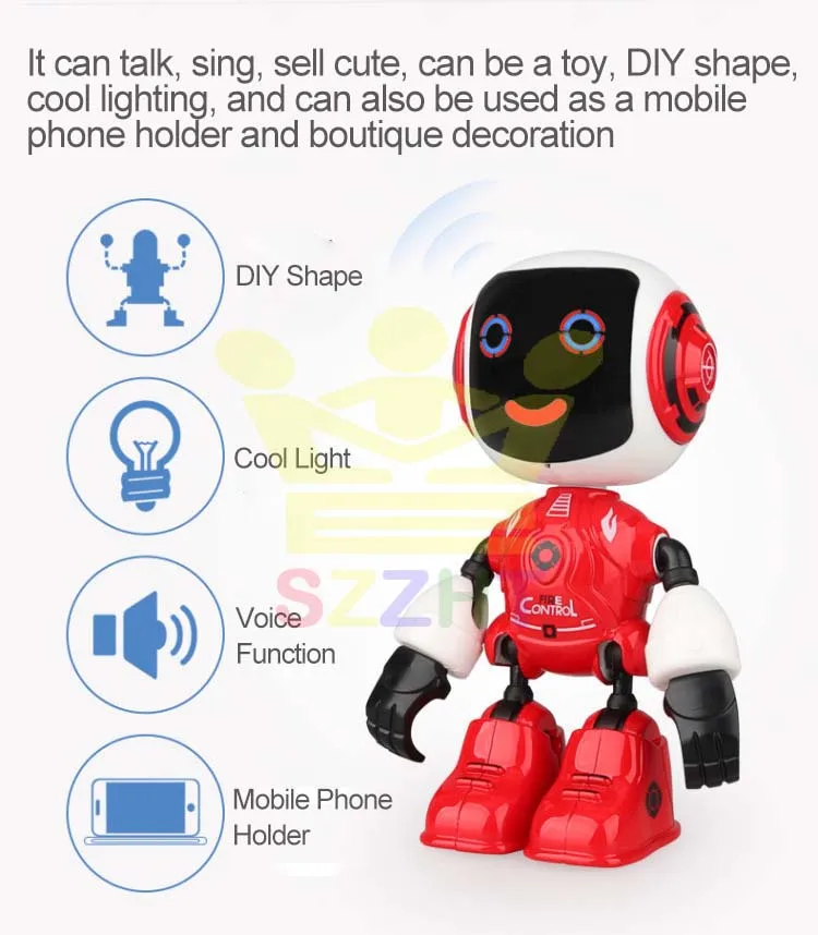 Сплав сенсорный зондирования электрический умный робот игрушечные лошадки индукции голос держатель телефона модель украшения для Д