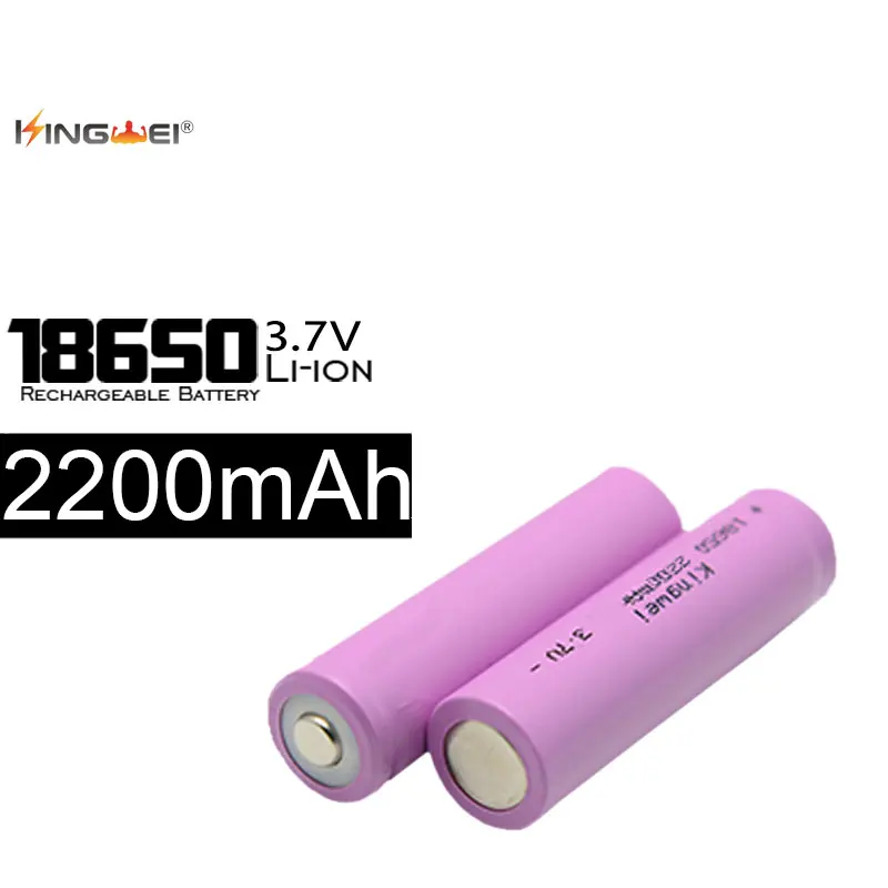 KingWei 10X18650 аккумуляторная 3 7 v 2200mah литий-ионная батарея для камеры фонарик факел