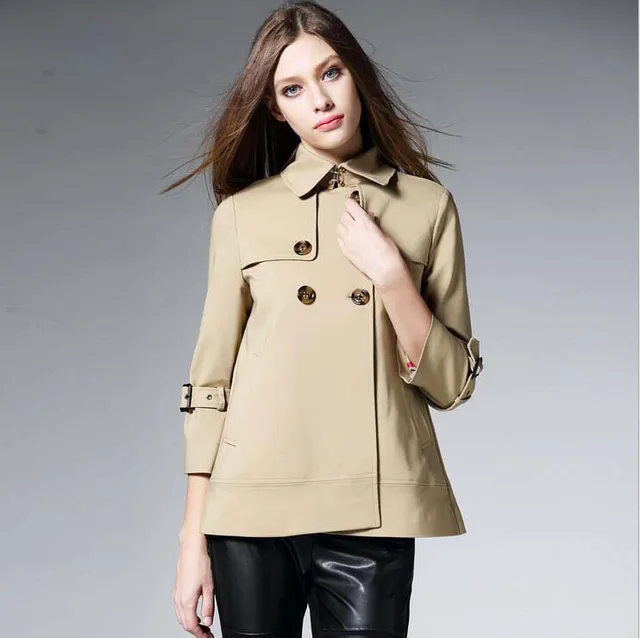 Ladies Coats Women 2017 London Fashion Designer Brand Classic Short