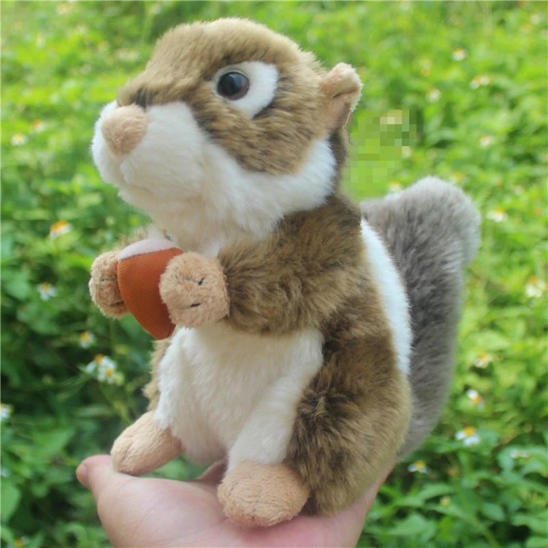 lovely simulation animal chipmunk plush doll mini animals Golden squirrel toy pet animal for baby gift 18cm DY50187(1)