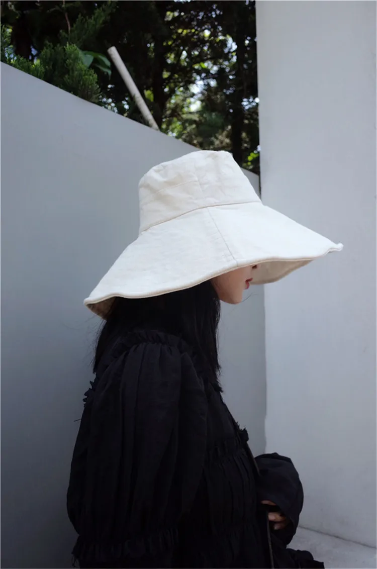 2018 New Japanese Solid Color Sun Hat Summer Travel Collapsible Sun Protection Beach Casual Sun Hat ACA96 (3)