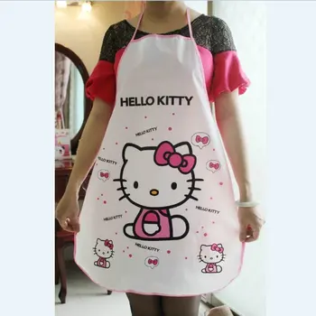 

(10 pcs/Lot) Lovely Waterproof PE Quality Love Heart Cartoon Women Lay Girl's Aprons
