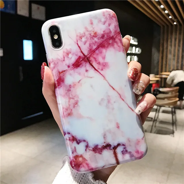 Мраморный чехол для телефона для iphone 7 XS MAX, чехол, мягкая задняя крышка из ТПУ для iphone 6, 6 S, 7, 8 Plus, iphone X, XR, чехол для телефона s - Цвет: R12