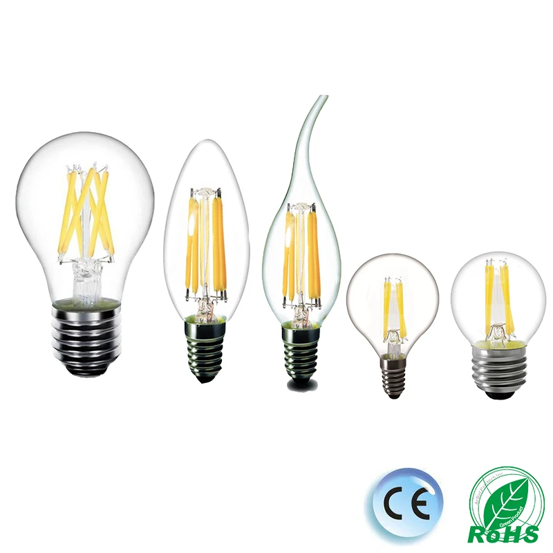 

LED Candle Bulb E27 LED Filament Light 220V E14 Retro antique Global Glass Edison Lamp Vintage 360 Degree LED Lamp Indoor Decor