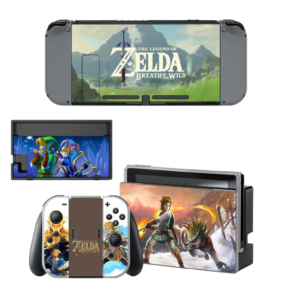 The Legend of Zeld Breath Wild Skin Sticker Decal For Nintendo Switch Console and Controller NS Vinyl | Электроника