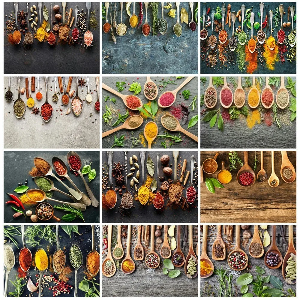 Diamond Painting Kitchen Cross Stitch 5D Full Square Embroidery Seasoning Picture Rhinestones Mosaic Home Decor | Дом и сад