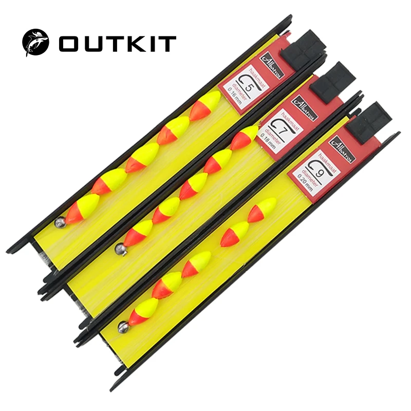 

OUTKIT 3pcs/Set #5 #7 #9 Seven Stars Buoy Fishing Tackle Tools Fishing Night Float Set Wood Floats Accessories For Ocean River