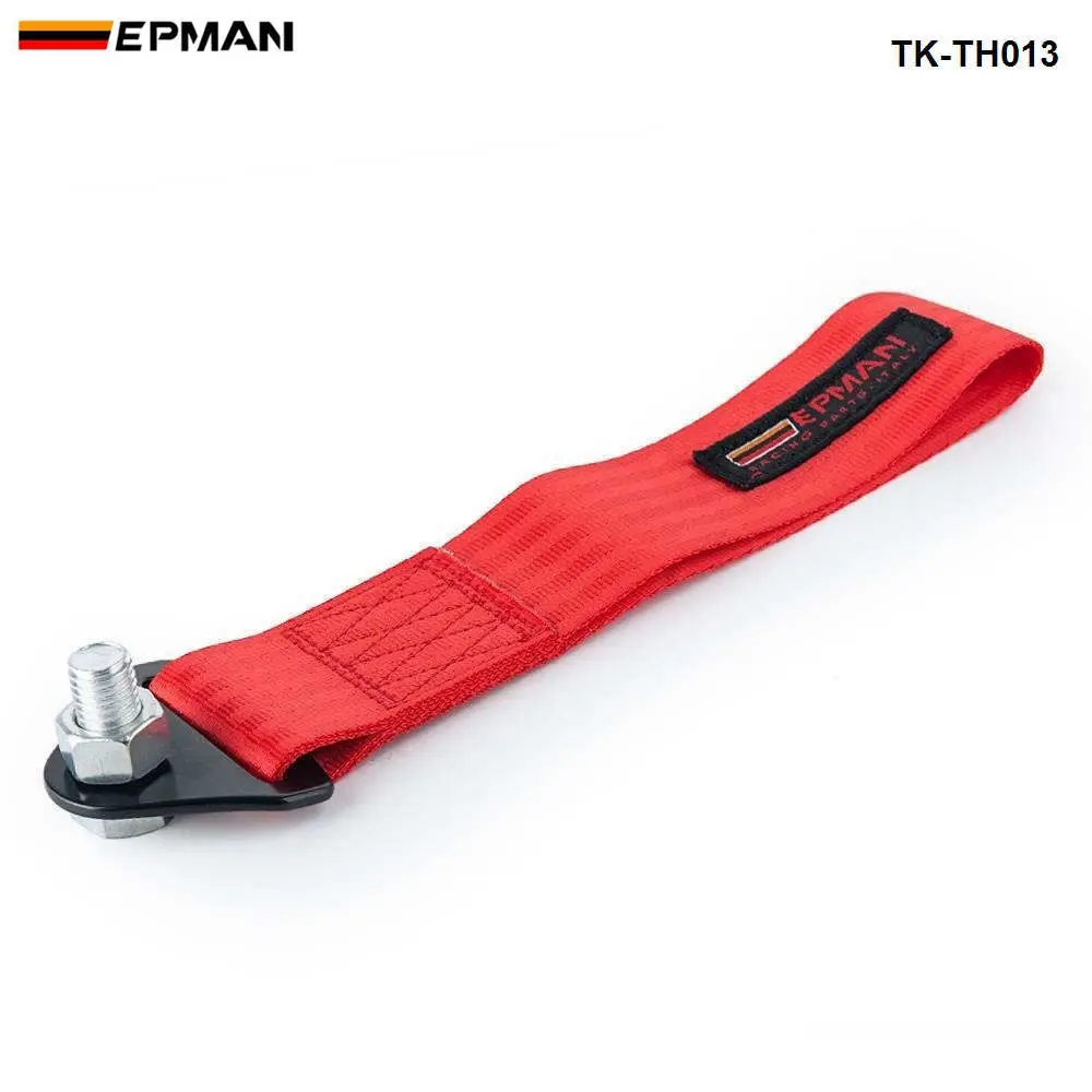 Высокая прочность гоночный буксировочный ремень Набор для переднего/заднего бампера крюк для Jeep Wrangler TK-TH013 - Название цвета: Красный