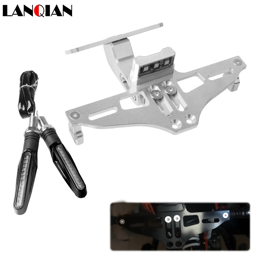 

Universal Motorcycle License Plate Bracket Holder For Honda CB1000R CBR650R CB650R CBR650F CB650F X-11 CBR250R VFR1200 VFR 1200F
