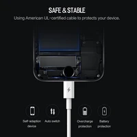 כבל usb עבור iphone USB מסוג C כדי לשידורי כבלים ברק, ROCK PD טעינה מהירה 15W כבלים מסוג C כבל USB סינכרון נתונים עבור iPhone X 10 8 FD תשלום מהיר (5)
