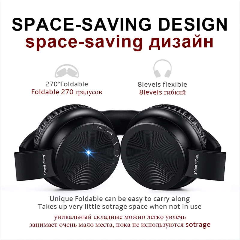 Звуковая модуляция P30 Bluetooth наушники с микрофоном Поддержка TF карты Беспроводной