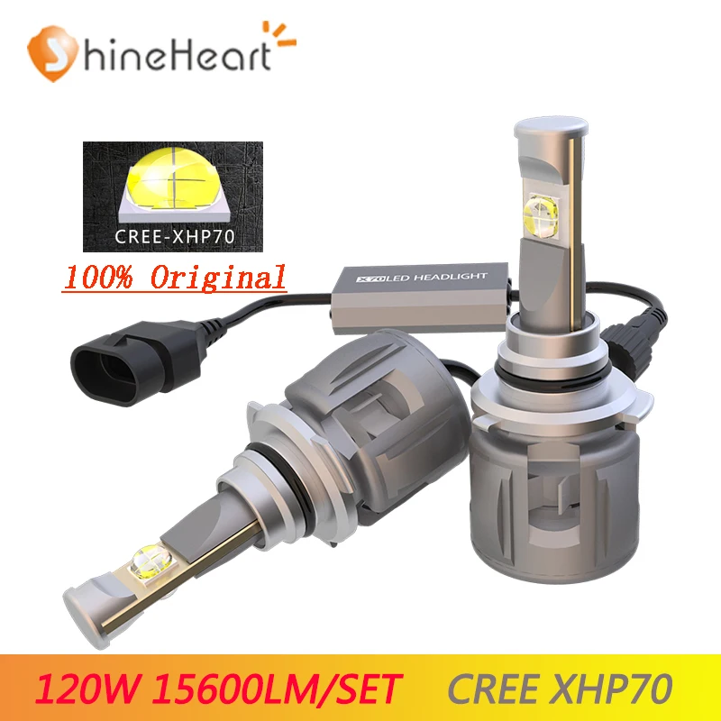  High lumen 15600lm 2 Pcs H4 H7 Auto LED headlight H11 H8 9005 9006 9012 HB4 H9 D4S D2S D1S XHP70 Ch - 33032303670
