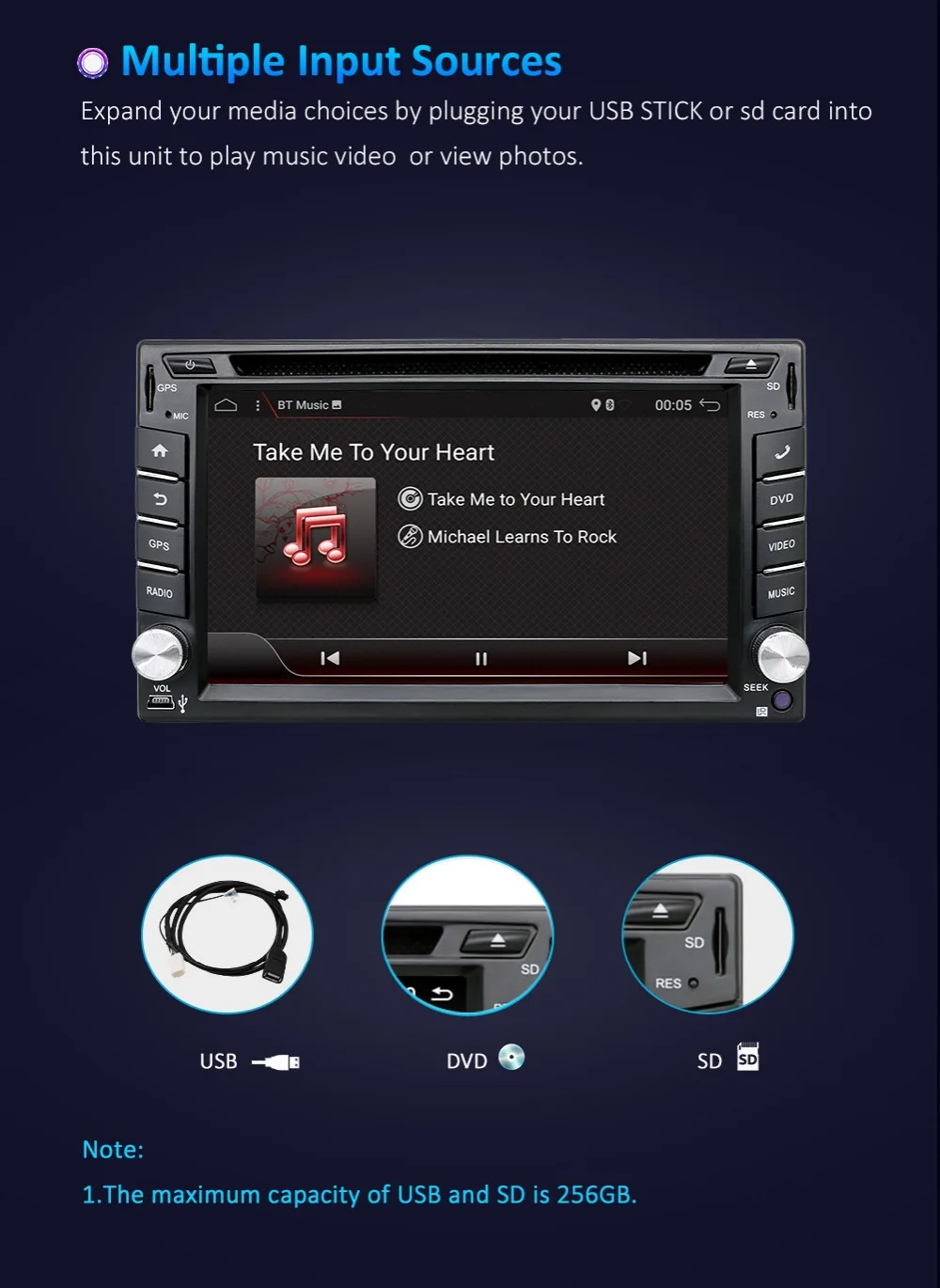 Excellent Quad Core 2 din android 7.1 2din radio tape recorder Car DVD Player GPS Navigation In dash steering wheel wifi usb SD mirror BT 6