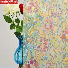 60x500 см Ретро зеленый узор самоклеящаяся стеклянная пленка для ванной, гостиной, спальни, кухни, балконной двери, окна, непрозрачная пленка