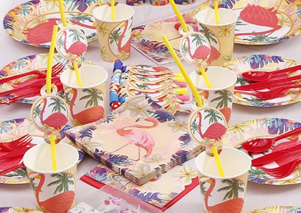 

10pcs/6pcs/1pc Flamingo Napkins/Gift Bags/Tablecloth Flamingo Theme Party Decoration Wedding Party Birthday Party Supplies