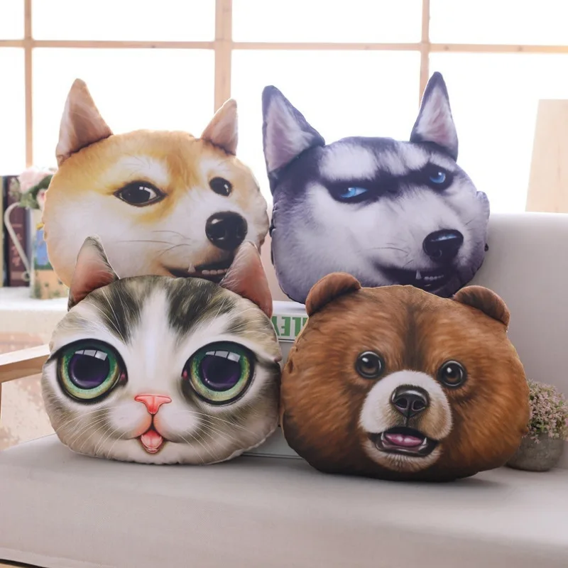 

Big Eyes Bear Cat Dog Husky Akita Hand Warmer LOL Soft Plush Pillow Cushion Stuffed Animals Puppy Funny Stitch Bolster Kids Gift