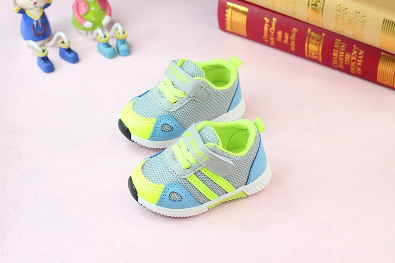 Детская обувь для малышей Детская одежда для мальчиков и девочек сетчатая обувь Нескользящая спортивная обувь для детей 0-1 лет