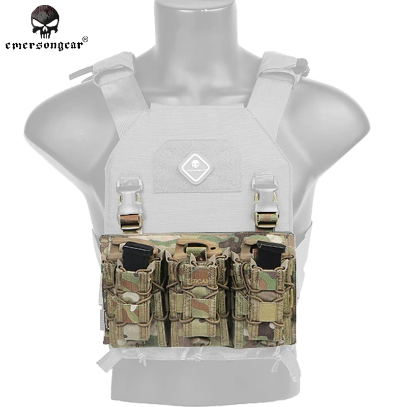 

Emersongear Fast Clip Panel 1INCH For APC Vest Pistol Triple Open Top molle Emerson Tactical bag Combat Gear molle pouch EM9048