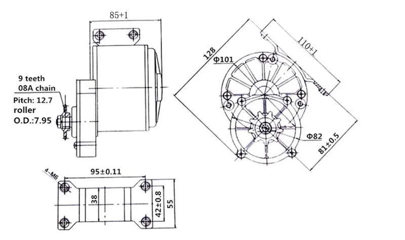 250w 24 v/Е-байка 36В мотор-редуктор щетки электрического трицикла DC матовый механический мотор для электрического велосипеда, MY1016Z2