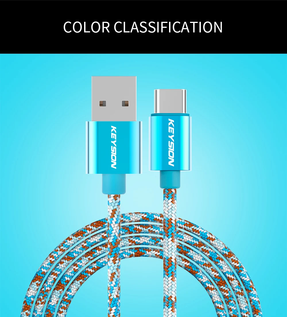 KEYSION usb type-C кабель для samsung A50 A70 Быстрая зарядка type C мобильный телефон зарядный провод USB-C кабель для Xiaomi mi9 Redmi note7