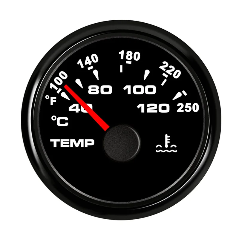 40-120 градусов Цельсия цифровой датчик температуры для автомобиля мотоцикла цифровой термометр датчик температуры воды 52 мм - Цвет: BN 8 color backlight