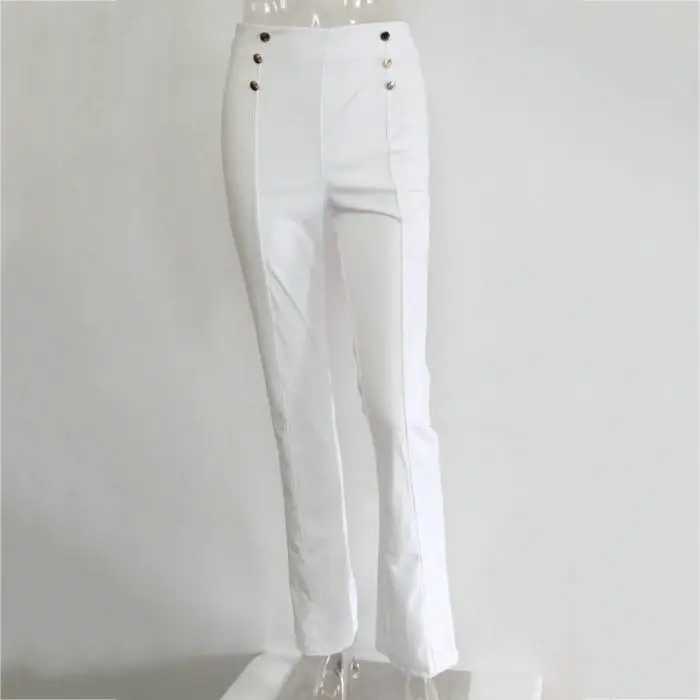 Горячие летние женские брюки с высокой талией прямые широкие брюки женский однотонный брюки CGU 88