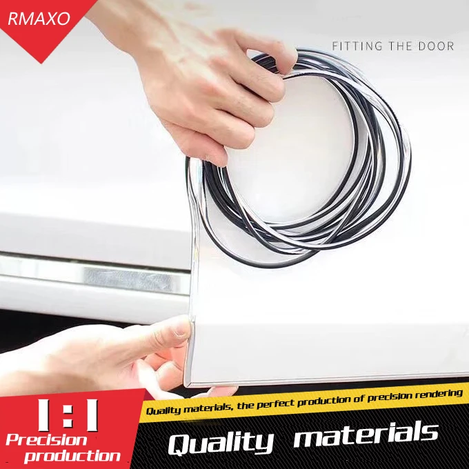 5m Car Anti Collision Side Door Edge Rubber Bumper Protect Sticker Strip White